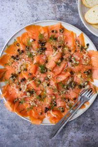 Salmon Carpaccio with Caviar